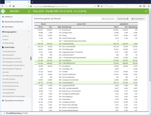 Betriebsergebnis monatlich Soll-Ist
